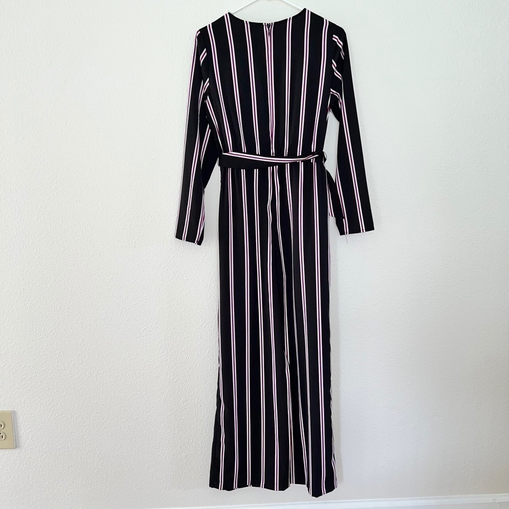 Who What Wear Long Sleeve Striped Wide Leg Jumpsuit Women's Size XS - Picture 6 of 7